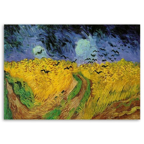 Obraz na płótnie - Pole pszenicy z krukami - V. van Gogh reprodukcja Obraz na płótnie - Pole pszenicy z krukami - V. van Gogh reprodukcja