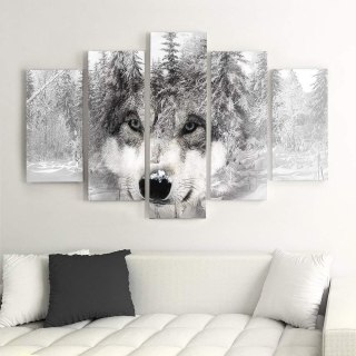 Obraz 5 częściowy na płótnie 100 x 70 cm - Strażnik lasu