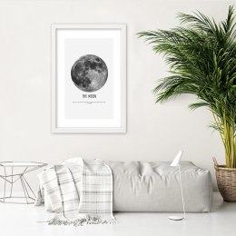 Plakat w białej ramie - Księżyc