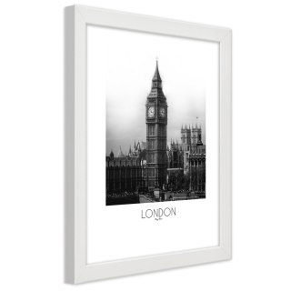 Plakat w białej ramie - Legendarny Big Ben