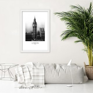 Plakat w białej ramie - Legendarny Big Ben