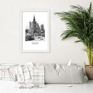 Plakat w białej ramie - Pałac Kultury w Warszawie