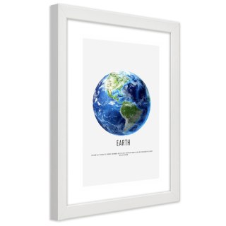 Plakat w białej ramie - Planeta ziemia