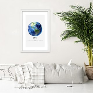 Plakat w białej ramie - Planeta ziemia