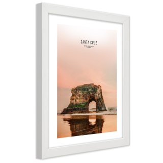 Plakat w białej ramie - Santa Cruz