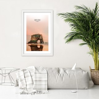 Plakat w białej ramie - Santa Cruz
