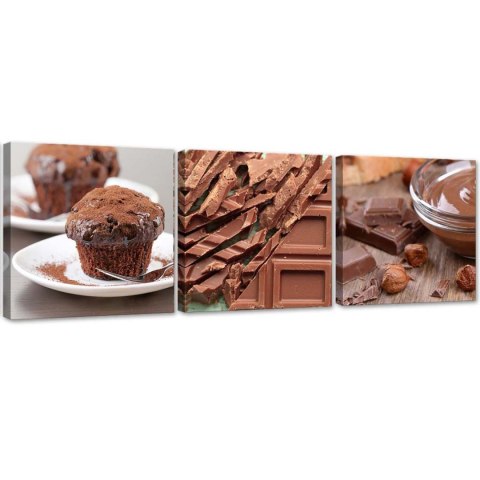 Zestaw obrazów na płótnie - Słodka czekolada