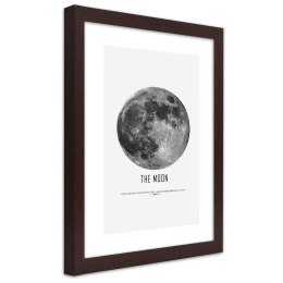 Plakat w brązowej ramie - Księżyc