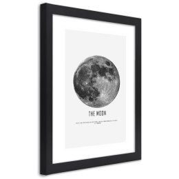 Plakat w czarnej ramie - Księżyc