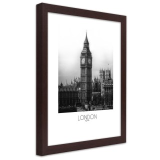 Plakat w brązowej ramie - Legendarny Big Ben