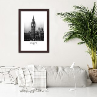 Plakat w brązowej ramie - Legendarny Big Ben
