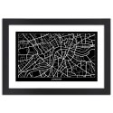 Plakat w czarnej ramie - Plan miasta Londyn