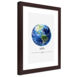 Plakat w brązowej ramie - Planeta ziemia