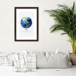 Plakat w brązowej ramie - Planeta ziemia