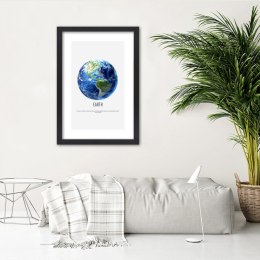 Plakat w czarnej ramie - Planeta ziemia