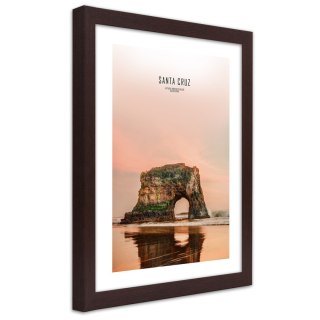 Plakat w brązowej ramie - Santa Cruz