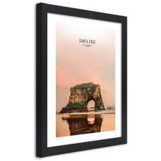 Plakat w czarnej ramie - Santa Cruz