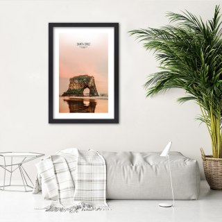 Plakat w czarnej ramie - Santa Cruz