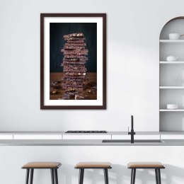 Plakat w brązowej ramie - Wieża z czekolady deserowej