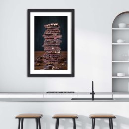 Plakat w czarnej ramie - Wieża z czekolady deserowej