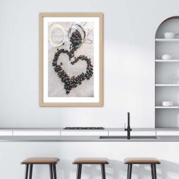 Plakat w drewnianej ramie - Kawowa miłość
