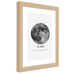 Plakat w drewnianej ramie - Księżyc