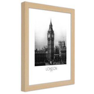 Plakat w drewnianej ramie - Legendarny Big Ben