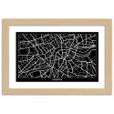 Plakat w drewnianej ramie - Plan miasta Londyn