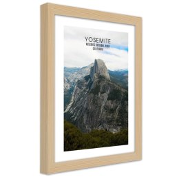 Plakat w drewnianej ramie - Skała w Parku Narodowym Yosemite