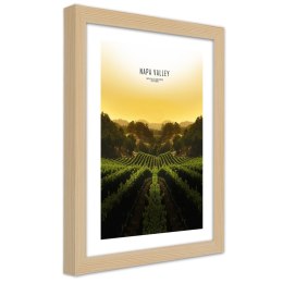 Plakat w drewnianej ramie - Winnice w Napa Vallley
