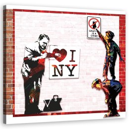 Obraz na płótnie - Banksy I love New York