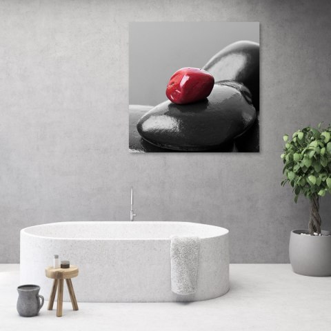 Obraz na płótnie - Czerwony kamień zen spa Obraz na płótnie - Czerwony kamień zen spa