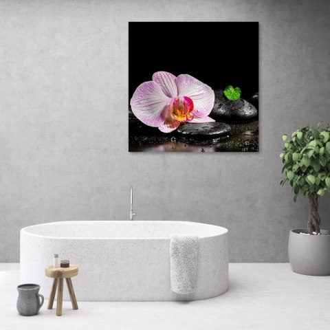 Obraz na płótnie - Kwitnąca orchidea zen Obraz na płótnie - Kwitnąca orchidea zen