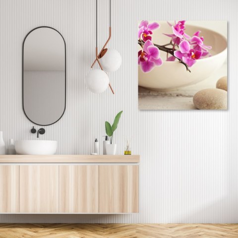 Obraz na płótnie - Różowe orchidee kwiaty Obraz na płótnie - Różowe orchidee kwiaty