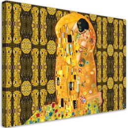 Obraz na płótnie - G.Klimt Spełnienie Kobieta Abstrakcja