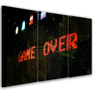 Obraz tryptyk na płótnie - Game Over dla gracza