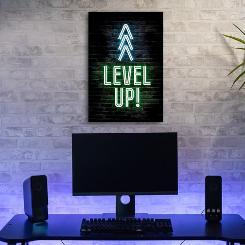 Obraz na płótnie - Napis Level up gaming Obraz na płótnie - Napis Level up gaming