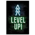 Obraz na płótnie - Napis Level up gaming