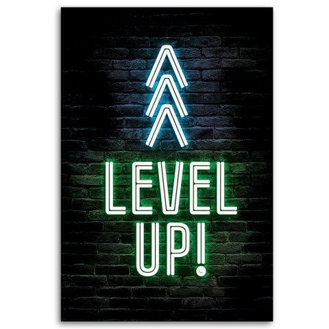 Obraz na płótnie - Napis Level up gaming Obraz na płótnie - Napis Level up gaming