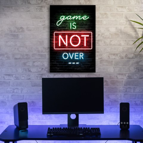 Obraz na płótnie - Napis dla graczy neon gaming Obraz na płótnie - Napis dla graczy neon gaming