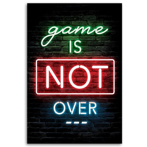 Obraz na płótnie - Napis dla graczy neon gaming Obraz na płótnie - Napis dla graczy neon gaming
