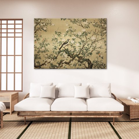 Obraz na płótnie - Ptak Abstrakcja Chinoiserie Obraz na płótnie - Ptak Abstrakcja Chinoiserie