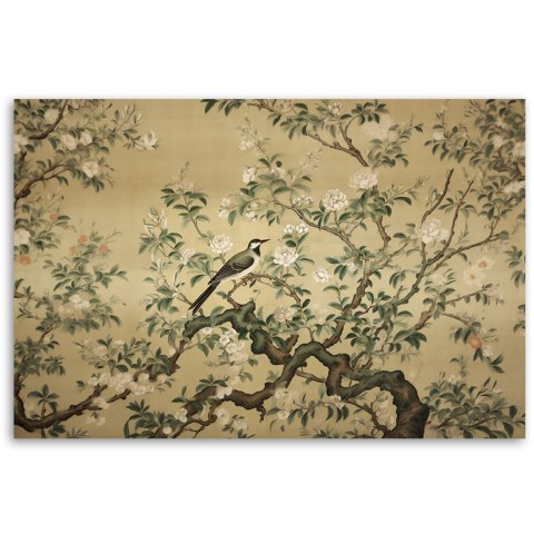 Obraz na płótnie - Ptak Abstrakcja Chinoiserie Obraz na płótnie - Ptak Abstrakcja Chinoiserie