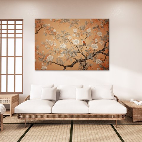 Obraz na płótnie - Ptak Drzewo Chinoiserie Obraz na płótnie - Ptak Drzewo Chinoiserie