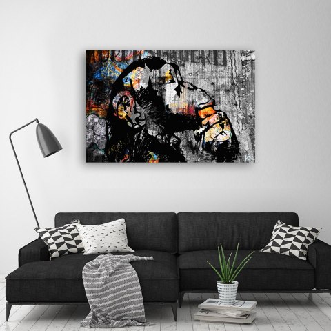 Obraz na płótnie - Street art Banksy małpa abstrakcja Obraz na płótnie - Street art Banksy małpa abstrakcja