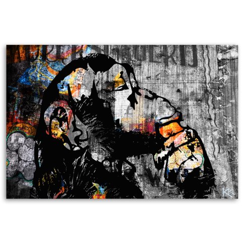 Obraz na płótnie - Street art Banksy małpa abstrakcja Obraz na płótnie - Street art Banksy małpa abstrakcja