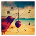 Zegar Obraz -  Drink wiśniowy