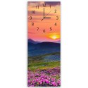 Zegar Obraz -  Górska łąka o zachodzie słońca