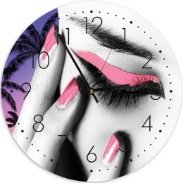 Zegar Obraz -  Różowy makijaż