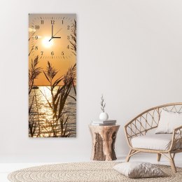 Zegar Obraz -  Trzciny o zachodzie słońca